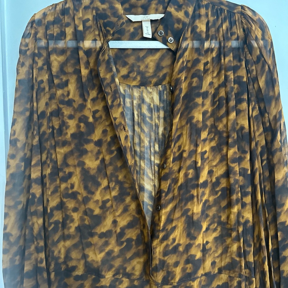 H&M Red Long Sleeve V-Neck Sundress - Picture 2 of 13